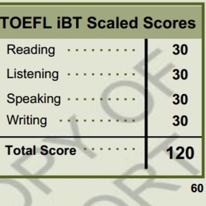 TOEFL iBT 120/120! 